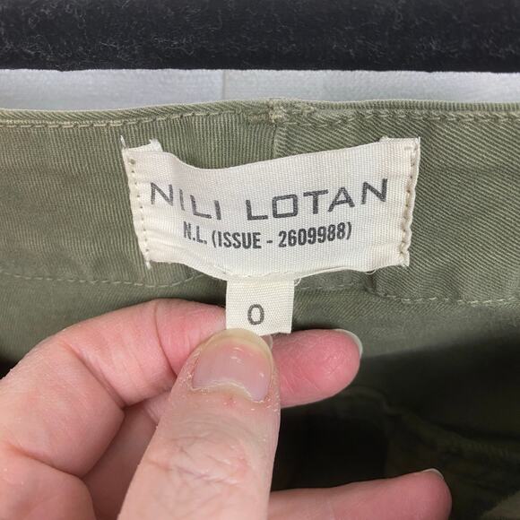 Nili Lotan Olive Green Tel Aviv Classic Military Straight Leg Pants Sz.0 - Picture 7 of 13